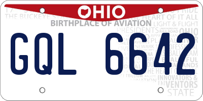 OH license plate GQL6642