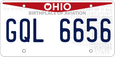 OH license plate GQL6656