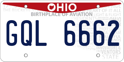 OH license plate GQL6662