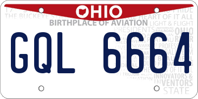 OH license plate GQL6664