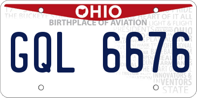 OH license plate GQL6676