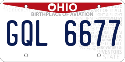 OH license plate GQL6677