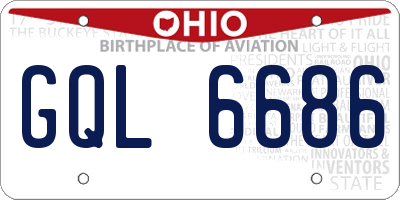 OH license plate GQL6686