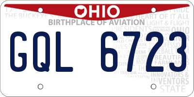 OH license plate GQL6723