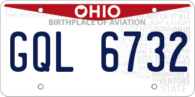 OH license plate GQL6732