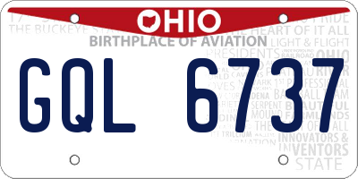 OH license plate GQL6737