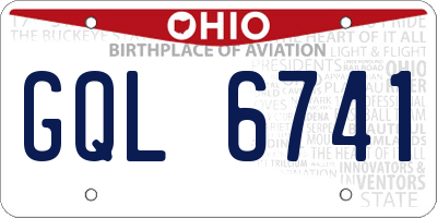 OH license plate GQL6741