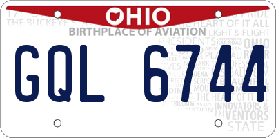 OH license plate GQL6744