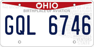 OH license plate GQL6746