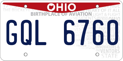 OH license plate GQL6760