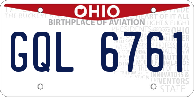 OH license plate GQL6761