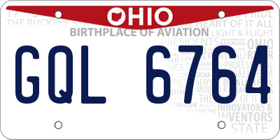 OH license plate GQL6764