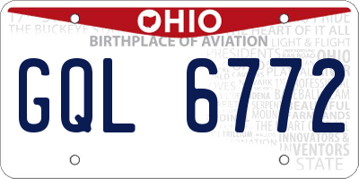 OH license plate GQL6772
