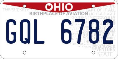 OH license plate GQL6782