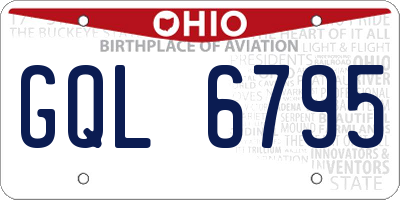 OH license plate GQL6795