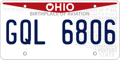 OH license plate GQL6806