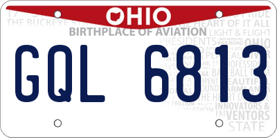 OH license plate GQL6813
