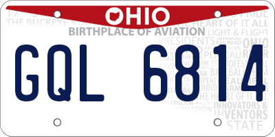 OH license plate GQL6814