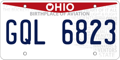 OH license plate GQL6823