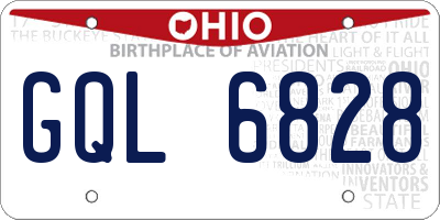 OH license plate GQL6828