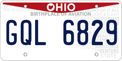 OH license plate GQL6829