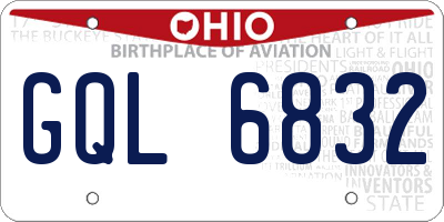 OH license plate GQL6832