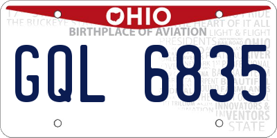 OH license plate GQL6835