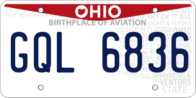 OH license plate GQL6836