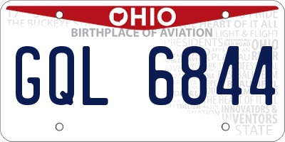 OH license plate GQL6844