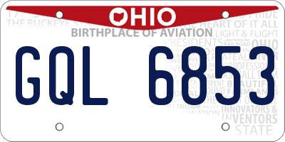 OH license plate GQL6853