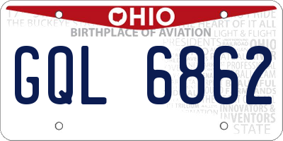 OH license plate GQL6862