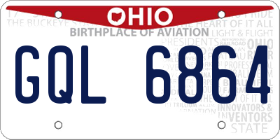 OH license plate GQL6864