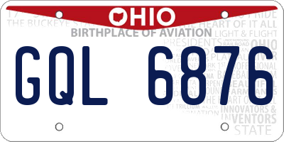 OH license plate GQL6876