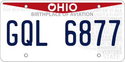 OH license plate GQL6877