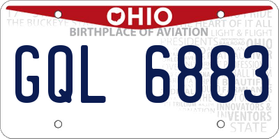 OH license plate GQL6883