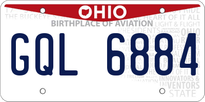 OH license plate GQL6884