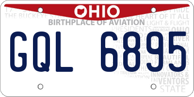 OH license plate GQL6895