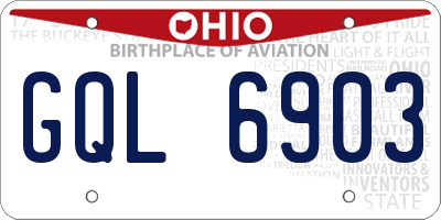 OH license plate GQL6903
