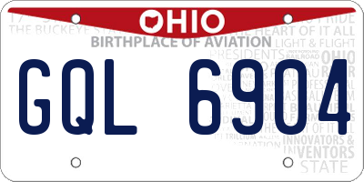 OH license plate GQL6904
