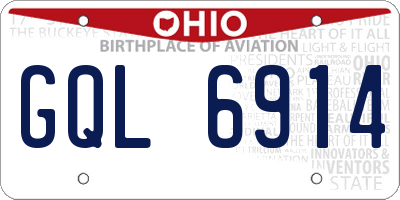 OH license plate GQL6914