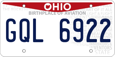 OH license plate GQL6922