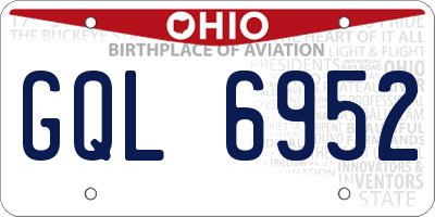 OH license plate GQL6952