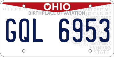 OH license plate GQL6953