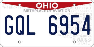 OH license plate GQL6954