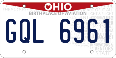 OH license plate GQL6961