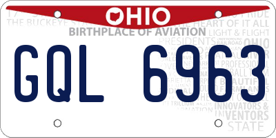 OH license plate GQL6963