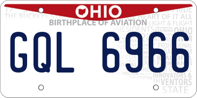 OH license plate GQL6966