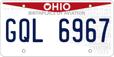 OH license plate GQL6967