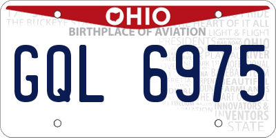 OH license plate GQL6975