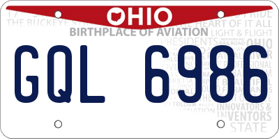 OH license plate GQL6986